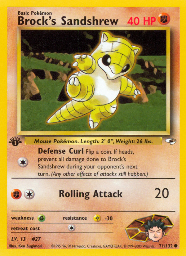 Brock's Sandshrew (Lv. 13) 1st Edition