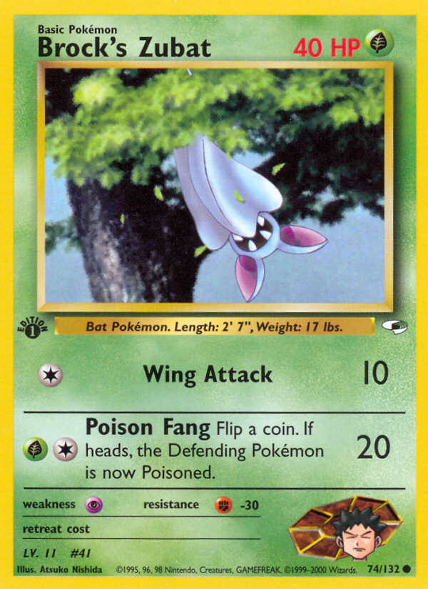 Brock's Zubat (Lv. 11) 1st Edition