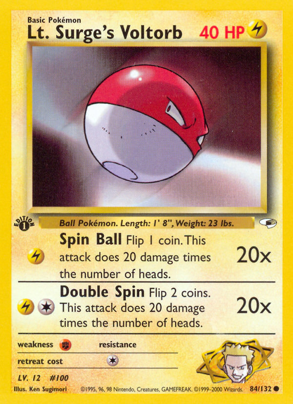 Lt. Surge's Voltorb 1st Edition