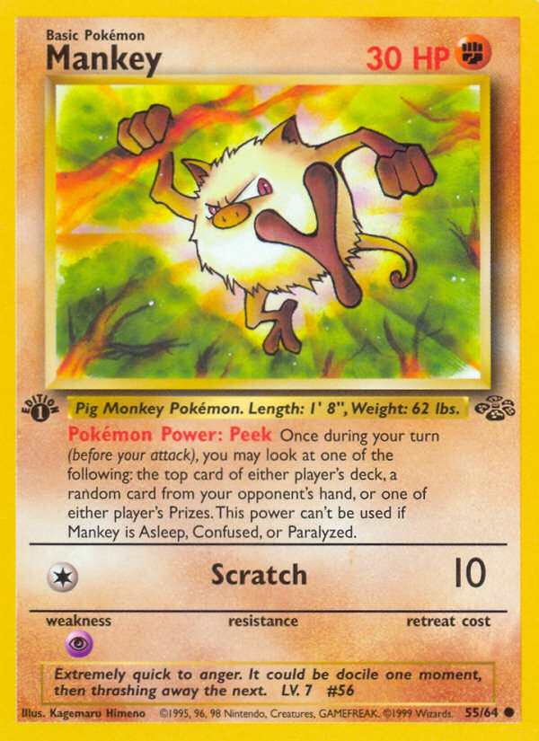 Mankey 1st Edition