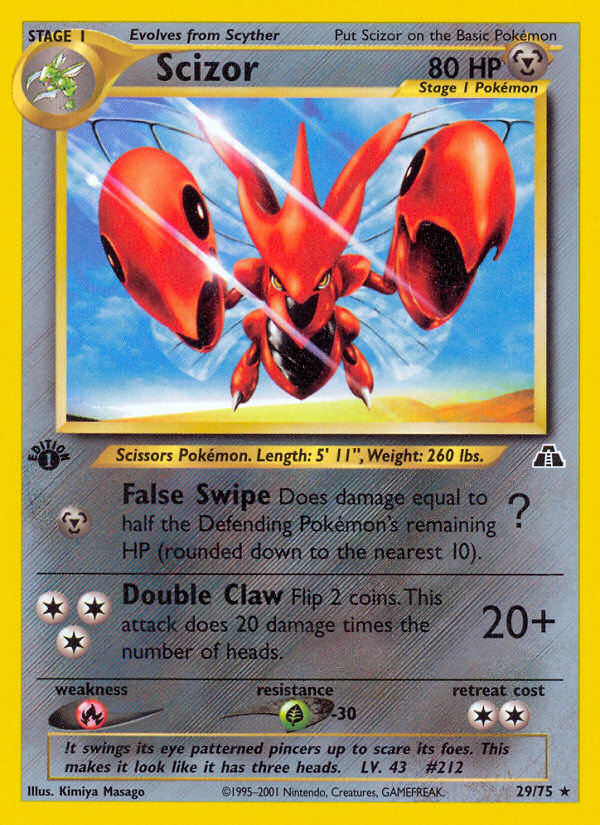 Scizor - 2001 Pokemon Neo Discovery #29/75 | T206 Cards
