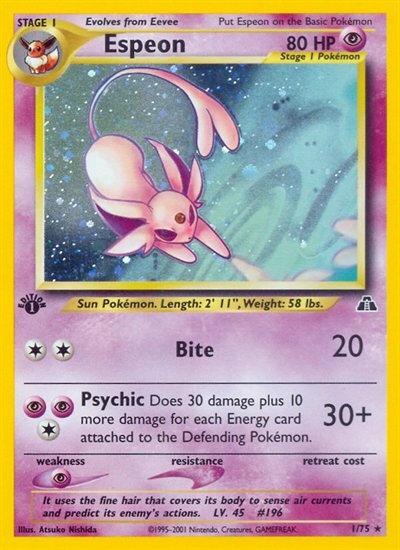 Espeon #1 - 2001 Pokémon Neo Discovery