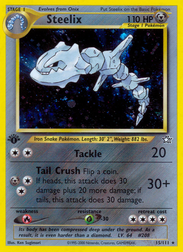 Steelix 英語版 15/111 Steelix - 2000 Pokemon Neo Genesis #15/111 | T206 Cards