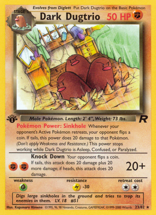 Dark Dugtrio 1st Edition