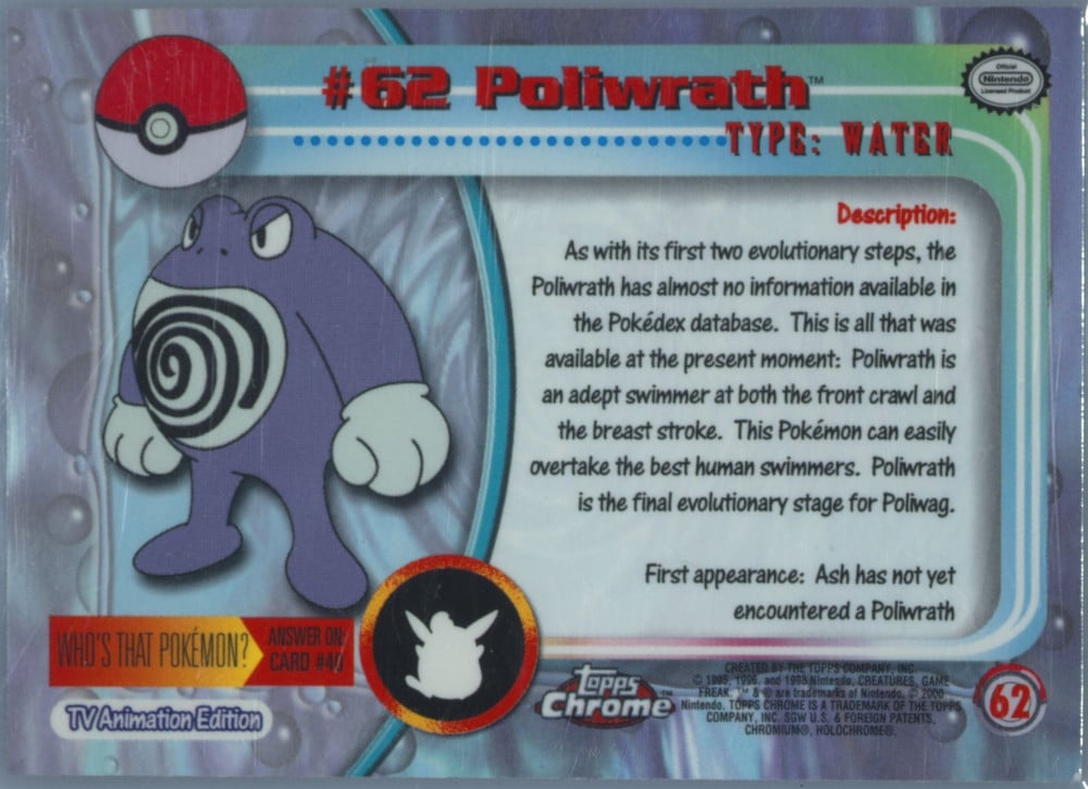 Geodude Topps Chrome card back